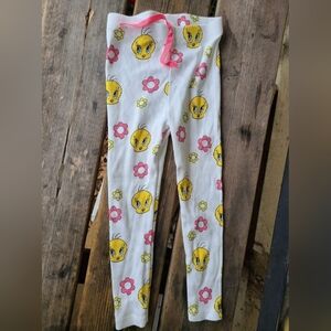 ZARA / WARNER BROTHERS SZ  3-4Y VGUC WHITE w/ TEEETY print ribbed leggings